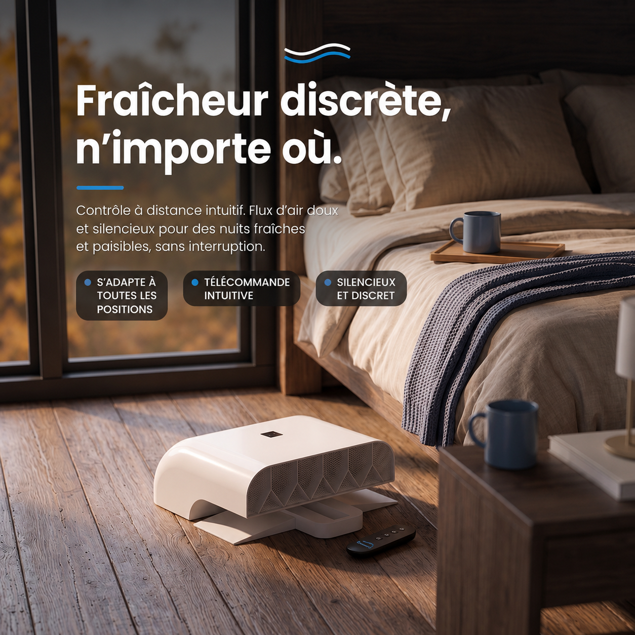 Bordlit™ Ventilateur rafraîchissant pour lit